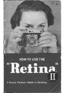 Kodak Retina 2 manual. Camera Instructions.